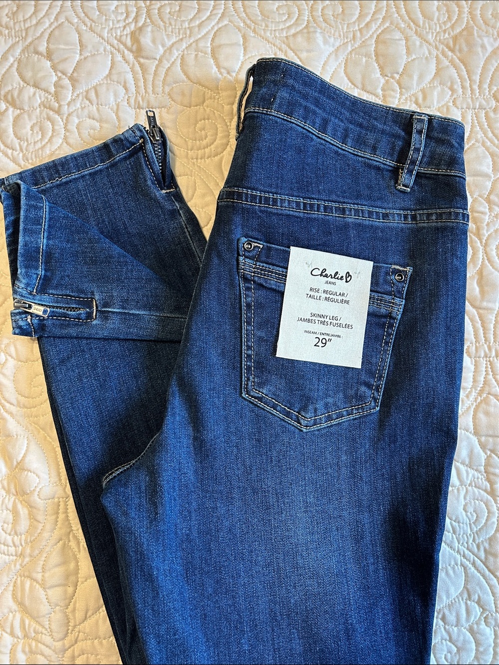 Charlie B Medium Wash Skinny Jeans